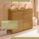 Ver imagem 6 de Cômoda para Quarto Infantil 10 Gavetas Melinda Marrom/Freijó