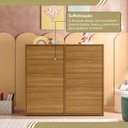 Ver mais imagens de Cômoda para Quarto Infantil 10 Gavetas Melinda Marrom/Freijó