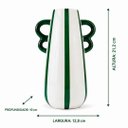 Ver imagem 3 de Vaso Decorativo Cerâmica Listrado para Decorar Casamento Festa Aniversário Moderno