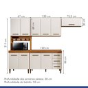 Ver imagem 2 de Cozinha Completa 10 Portas 3 Gavetas Atenas Kaiki Moveis Nature/Off White