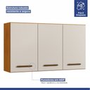 Ver imagem 3 de Cozinha Completa 10 Portas 3 Gavetas Atenas Kaiki Moveis Nature/Off White