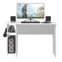 Ver imagem 5 de Escrivaninha Mesa Escritório/Gamer e Estante para Livros 5 Prateleiras Branco