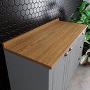 Ver imagem 1 de Tampo para Balcão Emilly 120cm Espresso Móveis Marrom/Nature