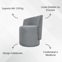 Kit 2 Poltronas Decorativa Organica para Sala Recepção Aura Luxo Boucle Premium - 8
