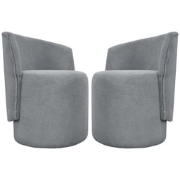 Kit 2 Poltronas Decorativa Organica para Sala Recepção Aura Luxo Boucle Premium - 1
