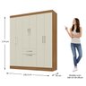 Guarda Roupa 7 Portas 1 Gaveta Austin Yescasa - 4