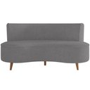 Ver imagem 5 de Sofá Chaise Living 2 Lugares 135cm Sala de Estar Istambul K01 Bouclê Cinza - Lyam Decor