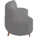 Ver imagem 2 de Sofá Chaise Living 2 Lugares 135cm Sala de Estar Istambul K01 Bouclê Cinza - Lyam Decor