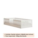 Ver imagem 2 de Cama Infantil Montessoriana Solteiro de Chão com Grades