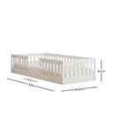 Ver imagem 3 de Cama Infantil Montessoriana Solteiro de Chão com Grades