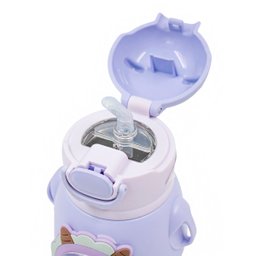 Garrafinha C/ Canudo Squeeze Infantil:rosa - 7