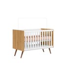 Ver imagem 2 de 3820 - Berco Mini Cama Q Encanto Retro Freijo Toq/branco Acetinado Qmovi
