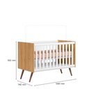 Ver imagem 4 de 3820 - Berco Mini Cama Q Encanto Retro Freijo Toq/branco Acetinado Qmovi