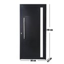 Ver imagem 5 de Porta Lambril de Alumínio 210 x 90cm com Puxador e Visor Linha 30 Abertura Esquerda Preto Esquadrias