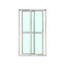 Ver imagem 1 de Porta Balcão 2 Folhas Vidro 210x120 Branco Linha 25