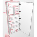 Ver imagem 5 de Espelheira Armário em Mdf Suspenso para Acessórios Bijus Cosméticos