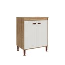 Ver imagem 3 de Balcão 2 Portas 70 cm Torino Marrom/Mel/Off White
