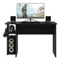 Ver imagem 5 de Escrivaninha Mesa Escritório/Gamer e Estante para Livros 5 Prateleiras Preto