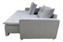 Ver imagem 2 de Sofá Cama Reclinável 3 Lugares Filadélfia Veludo Cinza Trovão - Meu Estofado
