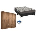 Ver imagem 1 de Cama Box Casal + Colchão D33 Ortobom + Guarda Roupa Master 8.6 Atacama