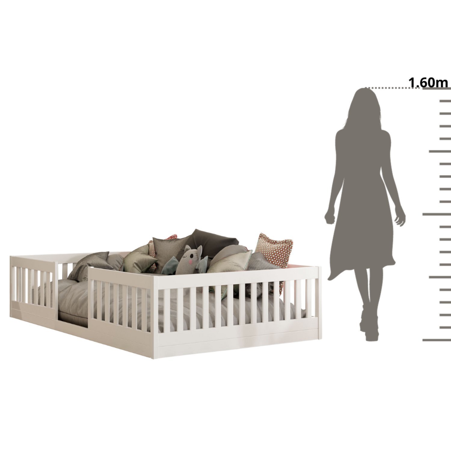Cama Infantil Montessoriana Casal Cercadinho - 4
