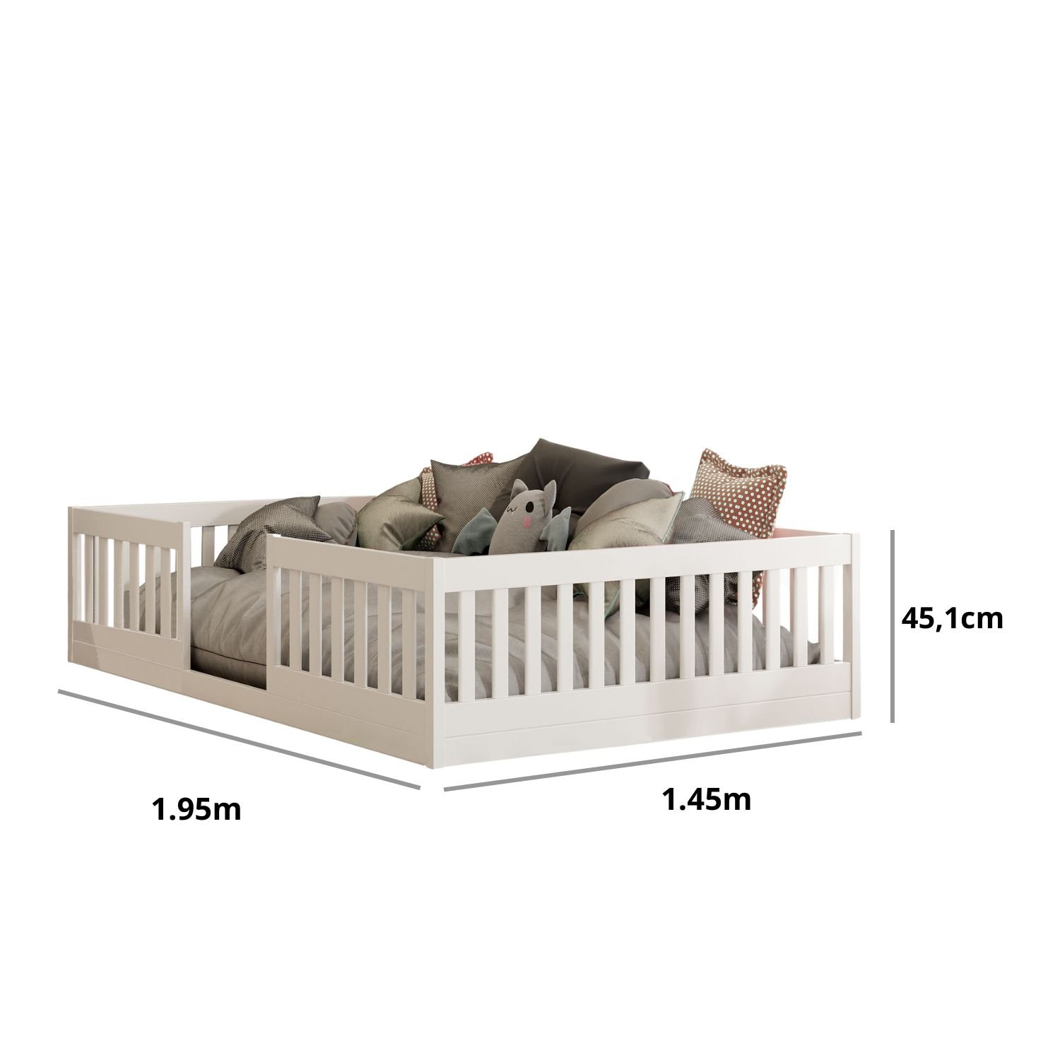 Cama Infantil Montessoriana Casal Cercadinho - 3
