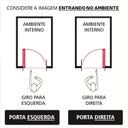 Ver imagem 3 de Porta Lambril de Alumínio 210 x 80cm com Puxador Friso e Visor Linha 30 Abertura Direita Preto Esqua