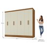 Guarda Roupa Casal 100% MDF 8 Portas 4 Gavetas Jatobá Yescasa - 4
