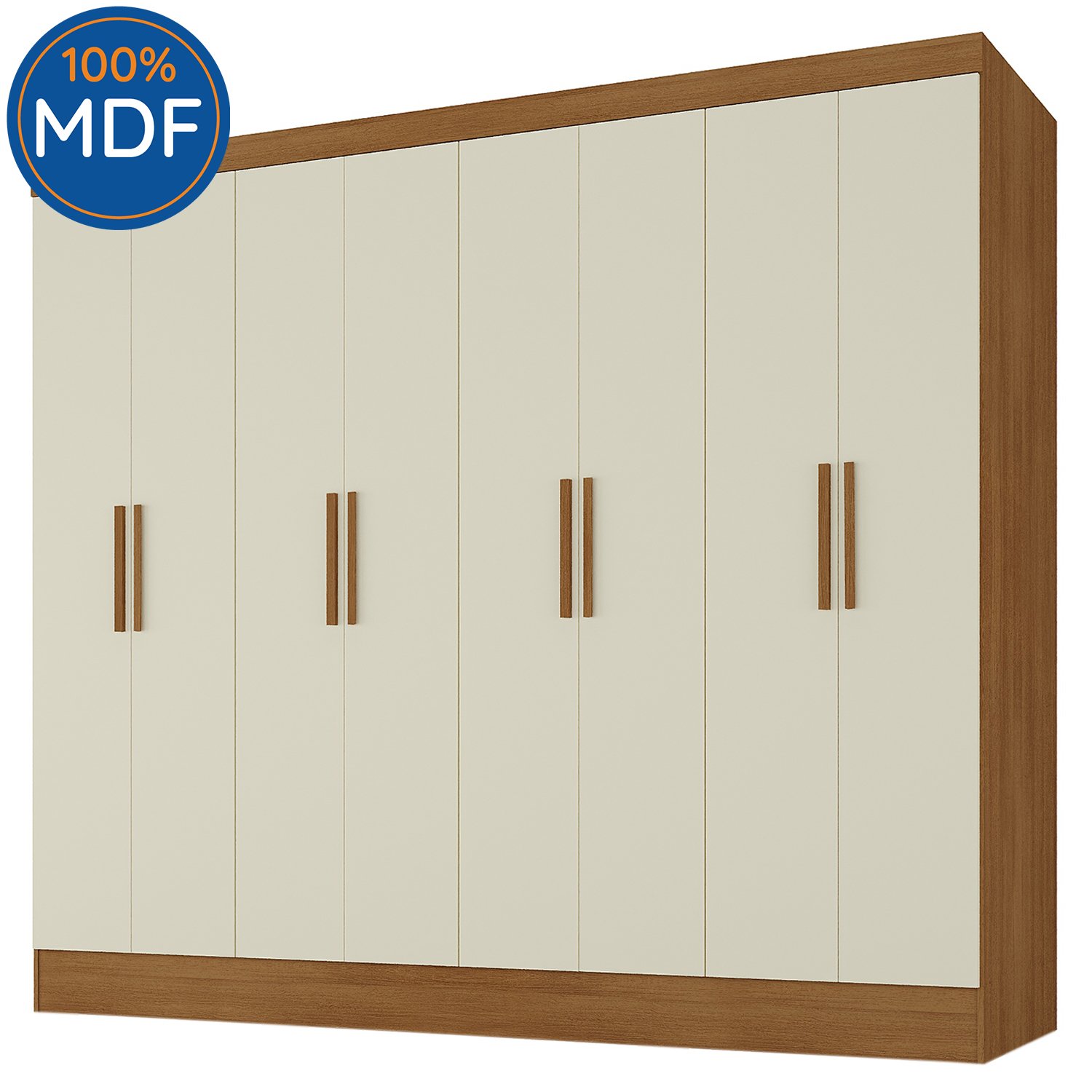 Guarda Roupa Casal 100% MDF 8 Portas 4 Gavetas Jatobá Yescasa - 3