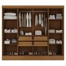Guarda Roupa Casal 100% MDF 8 Portas 4 Gavetas Jatobá Yescasa - 2