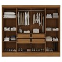 Ver imagem 2 de Guarda Roupa Casal 100% MDF 8 Portas 4 Gavetas Jatobá Yescasa Cinamomo/Off White