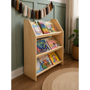 Ver imagem 6 de Revisteiro Infantil em Madeira Pinus – Organizador de Livros Estilo Montessori com Cantos Arredondad
