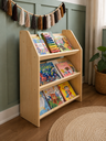 Ver imagem 6 de Revisteiro Infantil em Madeira Pinus – Organizador de Livros Estilo Montessori com Cantos Arredondad