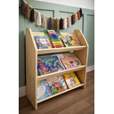 Ver imagem 4 de Revisteiro Infantil em Madeira Pinus – Organizador de Livros Estilo Montessori com Cantos Arredondad