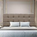 Ver imagem 2 de Cabeceira Cama Box Estofada Solteiro 90 Cm Clara Suede Bege Escuro