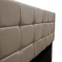 Ver imagem 7 de Cabeceira Cama Box Estofada Solteiro 90 Cm Clara Suede Bege Escuro