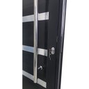 Ver imagem 7 de Porta Lambril de Alumínio 210 x 80cm com Puxador Friso e Visor Linha 30 Abertura Esquerda Preto Esqu