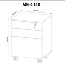 Ver imagem 4 de Conjunto 6 Peças com Mesa em L, 2 Gaveteiros, 2 Armários Multiuso Baixo e Balcão Branco