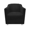 Poltrona Decorativa Tilla Tecido Veludo - Tacla's Decor:Preto - 1