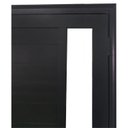 Ver mais imagens de Porta Lambril de Alumínio 210 x 90cm com Puxador Friso e Visor Linha 30 Abertura Direita Preto Esqua