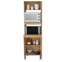 Ver imagem 2 de Torre Forno e Micro 63 cm 2 Portas 1 Basculante Torino Marrom/Mel/Off White