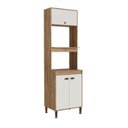 Ver imagem 3 de Torre Forno e Micro 63 cm 2 Portas 1 Basculante Torino Marrom/Mel/Off White