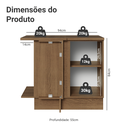 Ver imagem 4 de Balcão de Canto 1 Porta Rustic/Crema Vik Madesa