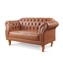Ver imagem 4 de Conjunto de Sofás Chesterfield 5 Lugares Couro Sintético Marrom Duque 200cm Yescasa