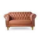 Ver imagem 7 de Conjunto de Sofás Chesterfield 5 Lugares Couro Sintético Marrom Duque 200cm Yescasa