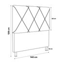 Ver imagem 7 de Cabeceira Cama Box Casal Dubai 140 Cm Suede Mv Estofados