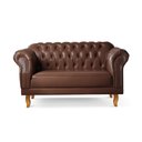 Ver imagem 7 de Conjunto de Sofás Chesterfield 5 Lugares Couro Sintético Marrom Duque 200cm Yescasa