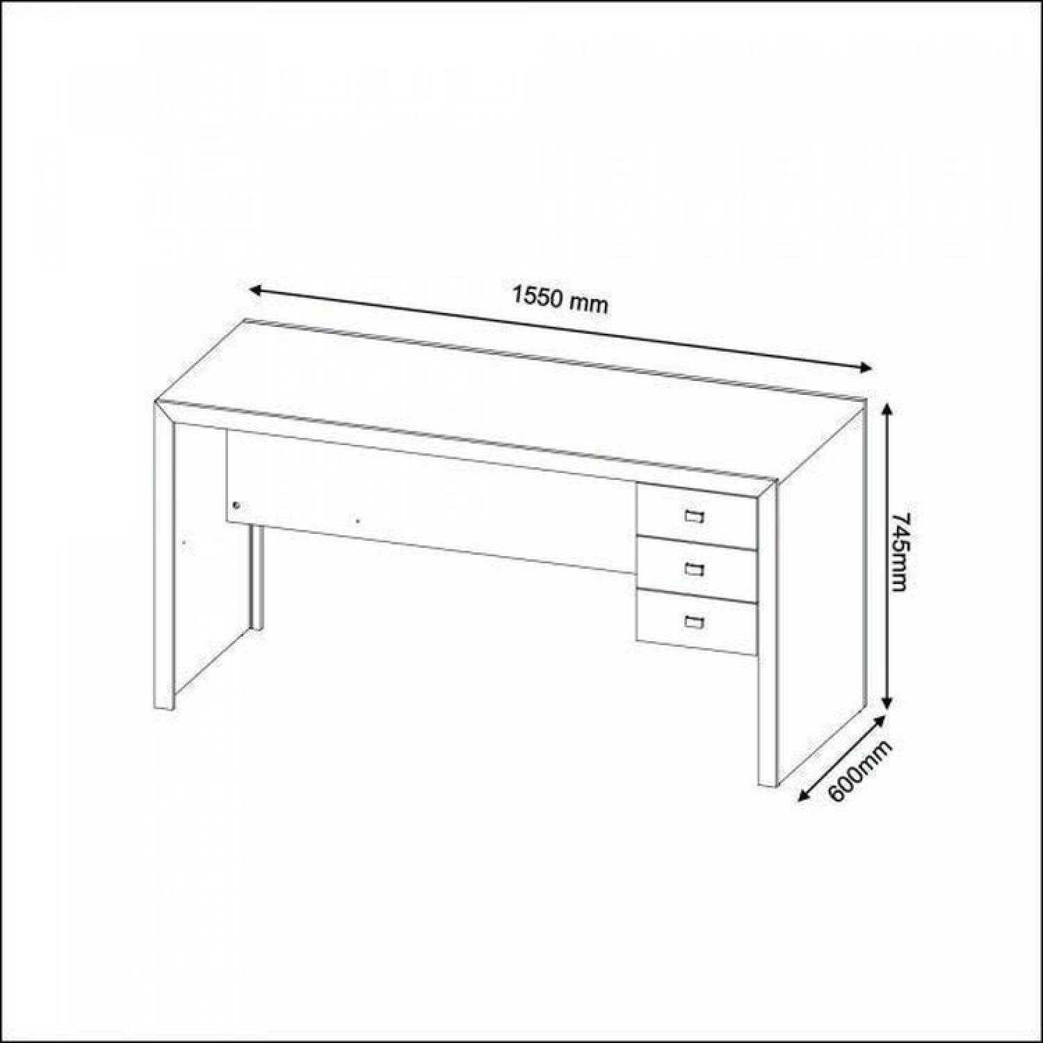 Conjunto Home Office 8 Peças com 2 Mesas, 3 Gaveteiros, 2 Estantes e 1 Balcão - 11