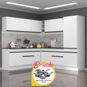 Ver imagem 1 de Cozinha Completa de Canto Veneza Mp2101 Multimóveis Branco/preto + Brinde Jogo de Panelas Tramontina