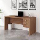 Ver imagem 7 de Kit 8 Peças com 2 Escrivaninhas, 3 Gaveteiros, 2 Estantes e 1 Armário Multiuso Baixo